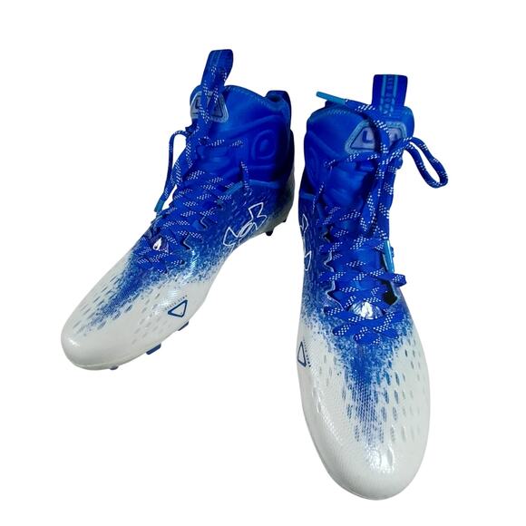 NWT@$130! UNDER ARMOUR SPOTLIGHT LUX MC 2.0! GRADIENT BLUE/WHITE, BOXED! SZ 11.5 - Picture 4 of 12